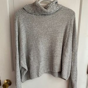 Gray cowl neck sweater